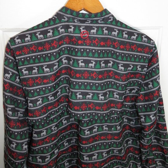 Magellan Fish Gear Shirt Button Up L/S Women XXL Christmas Fair Isle Relaxed Fit - Picture 5 of 6